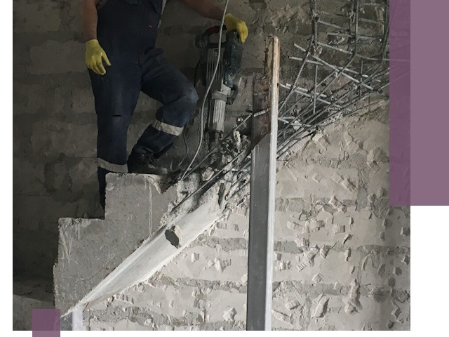 Демонтаж металлических и бетонных лестниц в Ревде