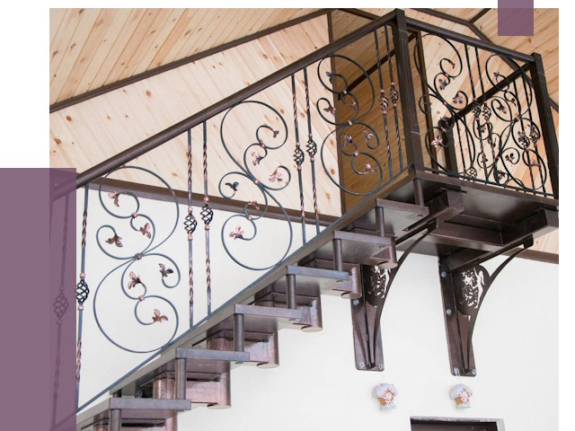 Кованые лестницы в Ревде от 82516 руб. под ключ