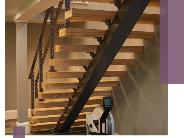 Лестницы на монокосоурах под ключ в Ревде - изготовление и монтаж