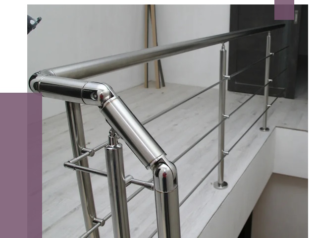 Перила из нержавеющей стали в Ревде от 9310 руб. под ключ | ПРОЛЁТ-Рвд