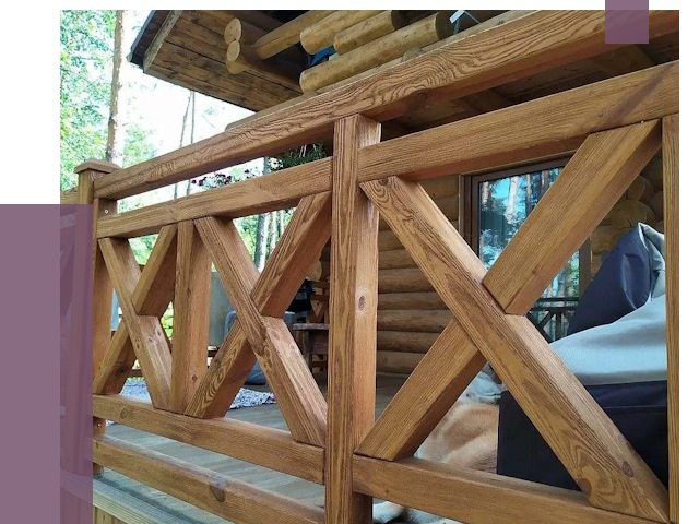 Деревянные перила под ключ в Ревде от 7934 руб. 