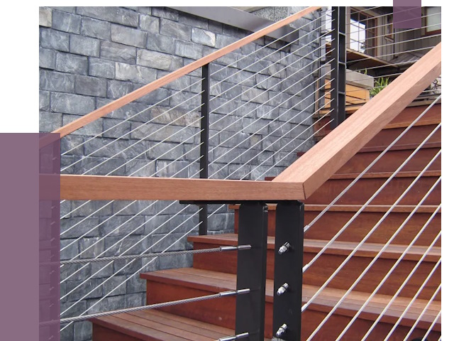 Тросовые перила под ключ в Ревде от 8040 руб.