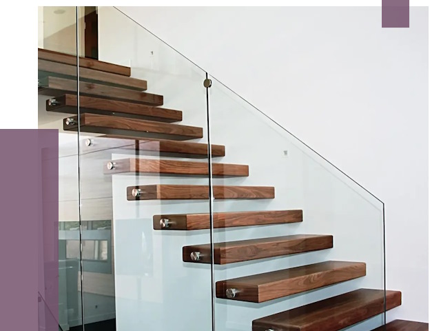 Стеклянные перила для лестницы в Ревде от 15340 руб.