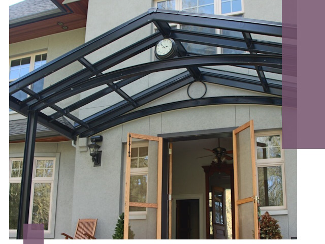 Изготовление и монтаж навесов и козырьков в Ревде