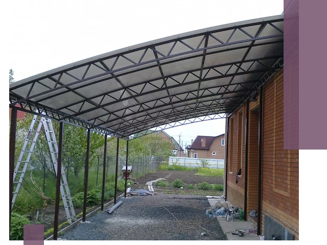 Профессиональный монтаж навесов под ключ в Ревде