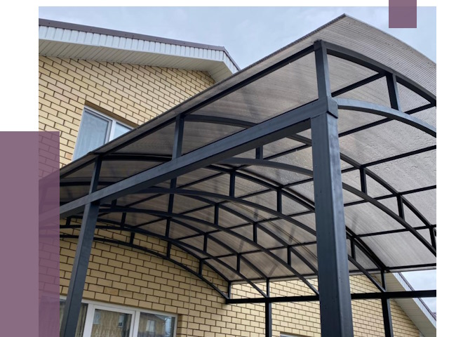 Монтаж козырьков в Ревде от 11901 руб. | ПРОЛЁТ-Рвд