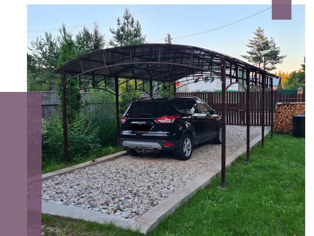 Навесы для автомобиля в Ревде от 13594 руб.  | ПРОЛЁТ-Рвд