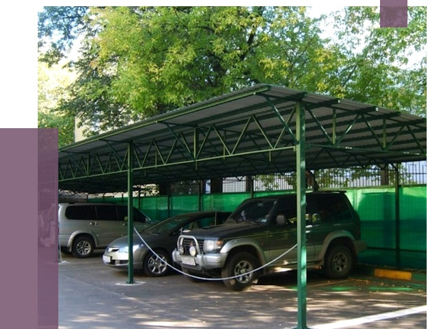 Навесы для парковки в Ревде от 83045 руб. заказать | ПРОЛЁТ-Рвд