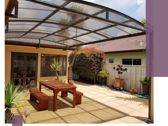 Навесы во двор под ключ в Ревде — изготовление и монтаж