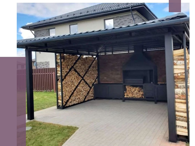 Навесы для барбекю в Ревде от 13171 руб. под ключ | ПРОЛЁТ-Рвд