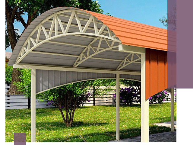 Навесы из профнастила под ключ в Ревде — установка и монтаж