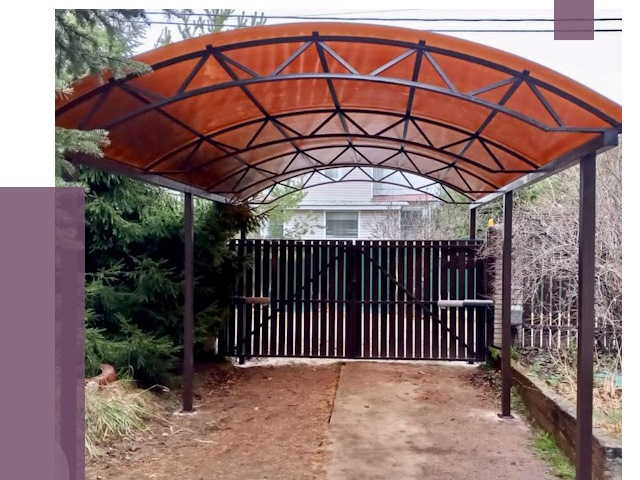 Арочные навесы в Ревде от 13171 руб. — изготовление и монтаж | ПРОЛЁТ-Рвд