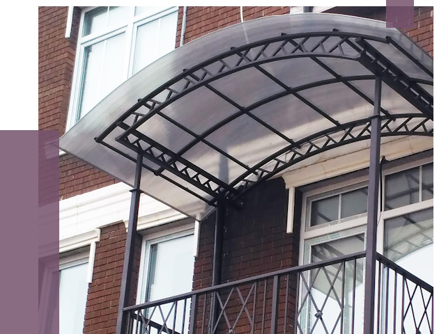 Козырьки над балконом в Ревде от 8939 руб. | ПРОЛЁТ-Рвд