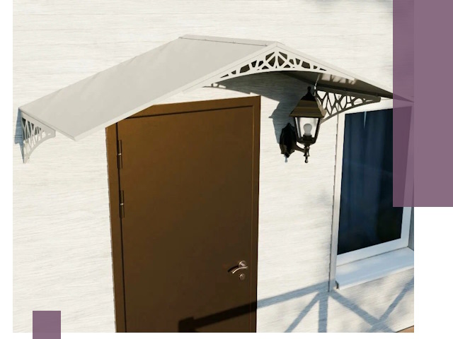 Металлические козырьки на входы и террасы в Ревде