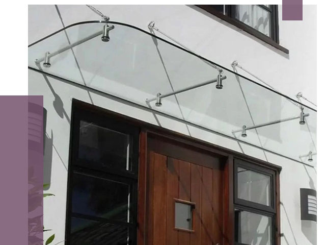 Стеклянные козырьки в Ревде от 19571 руб. | ПРОЛЁТ-Рвд