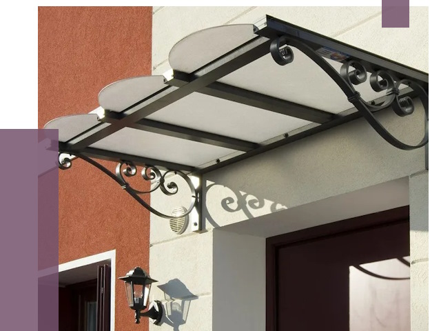 Односкатные козырьки в Ревде от 8675 руб.  | ПРОЛЁТ-Рвд