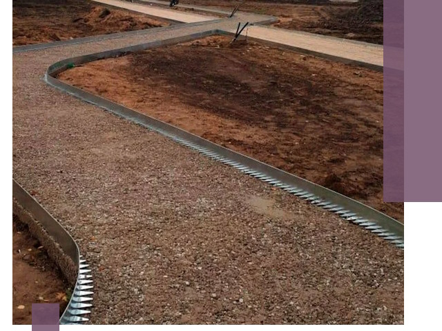 Металлические бордюры под ключ в Ревде — изготовление и монтаж